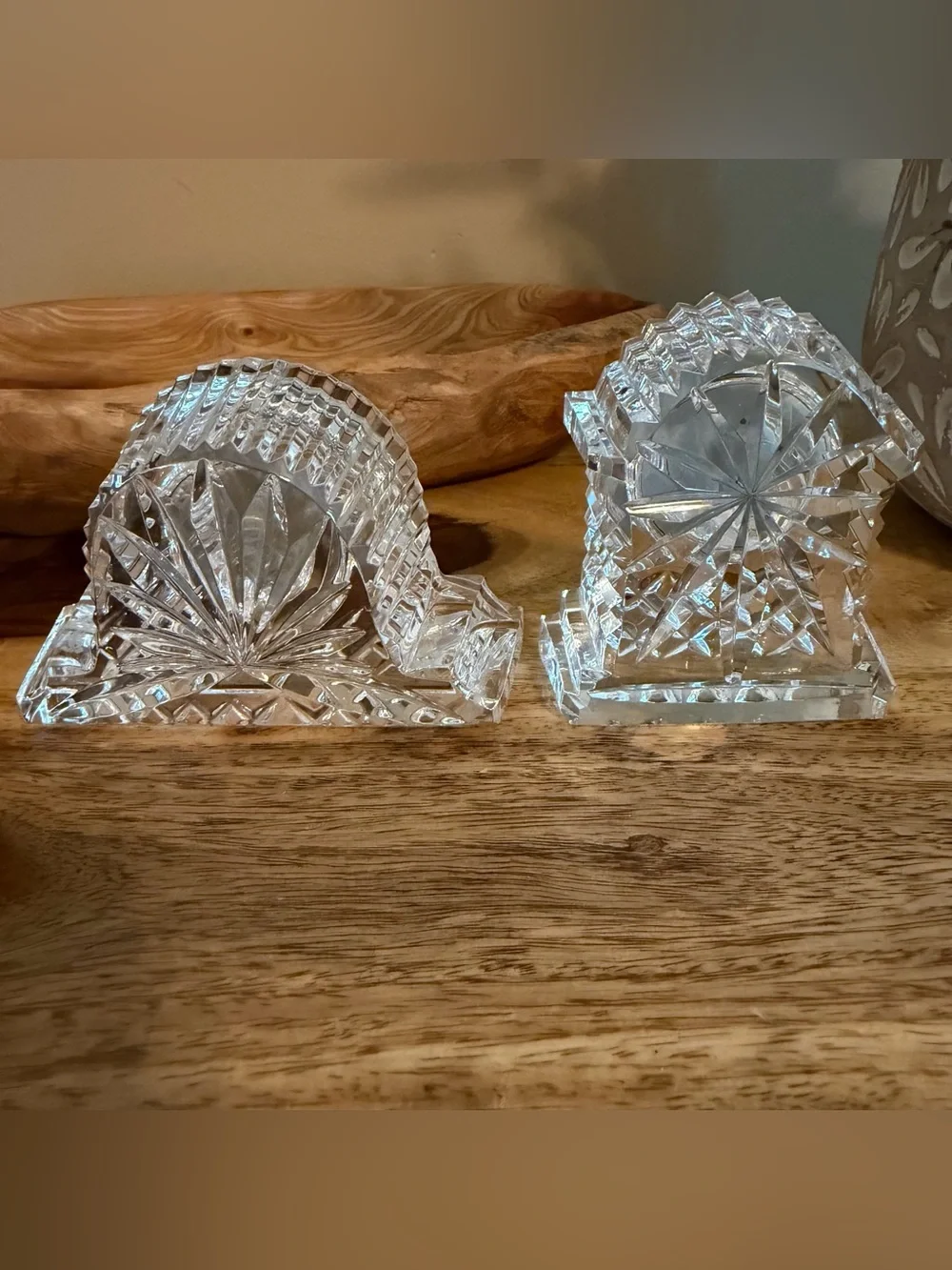 ✨Waterford Crystal Desk Clocks Set of 2 Vintage 3” Quartz Gold Trim✨ Set of 2.
